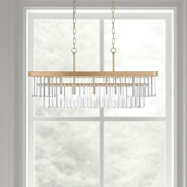 Gold Eleven Light Metal Chandelier With Gold Shades HomeRoots