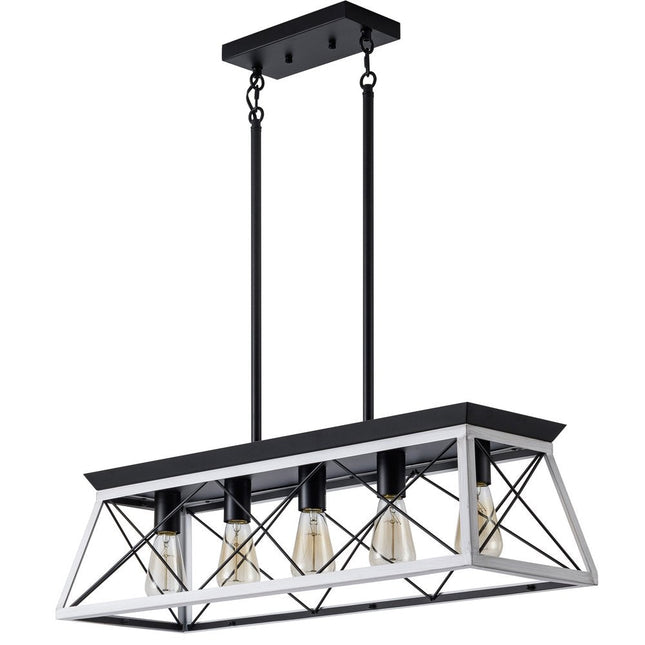White Five Light Metal Chandelier With White Shades HomeRoots