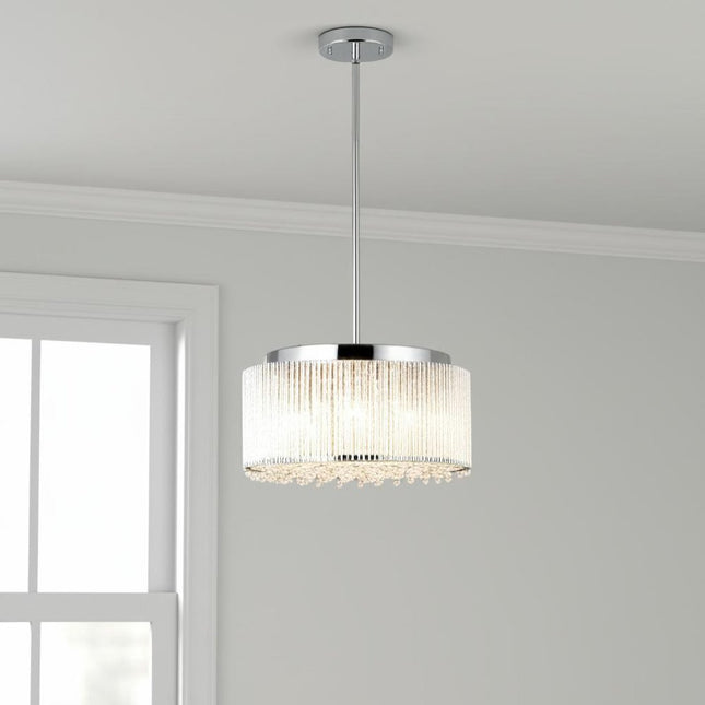 Clear Seven Light Crystal Chandelier With Clear Shades HomeRoots