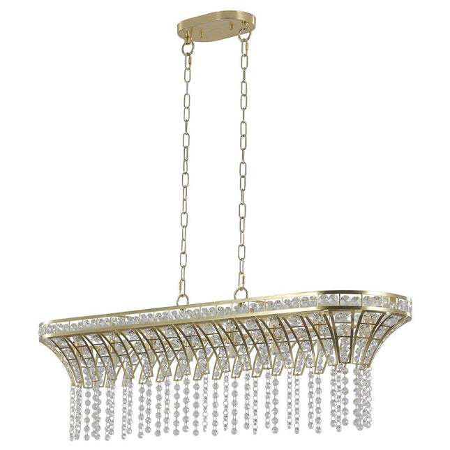 Clear Eight Light Crystal Chandelier With Clear Shades HomeRoots