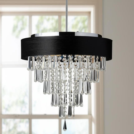 Clear Five Light Crystal Chandelier With Clear Shades HomeRoots