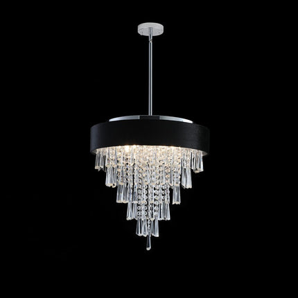 Clear Five Light Crystal Chandelier With Clear Shades HomeRoots