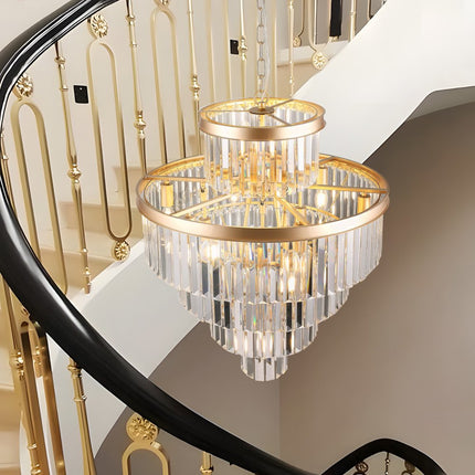 Gold Multi Light Metal Chandelier With Gold Shades HomeRoots