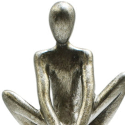 8" Pewter Resin People Tabletop Sculpture HomeRoots