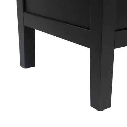 60" Black Distressed Sideboard with Four Doors HomeRoots