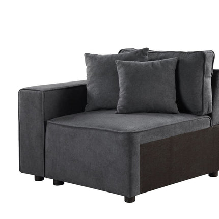 ACME 56870 Silvester Modular Armrest, Gray Fabric