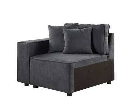 ACME 56870 Silvester Modular Armrest, Gray Fabric ACME Furniture