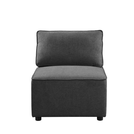ACME 56873 Silvester Modular Armless Chair, Gray Fabric