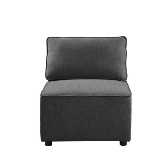 ACME 56873 Silvester Modular Armless Chair, Gray Fabric