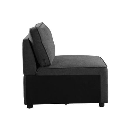 ACME 56873 Silvester Modular Armless Chair, Gray Fabric