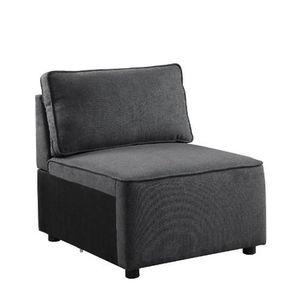 ACME 56873 Silvester Modular Armless Chair, Gray Fabric