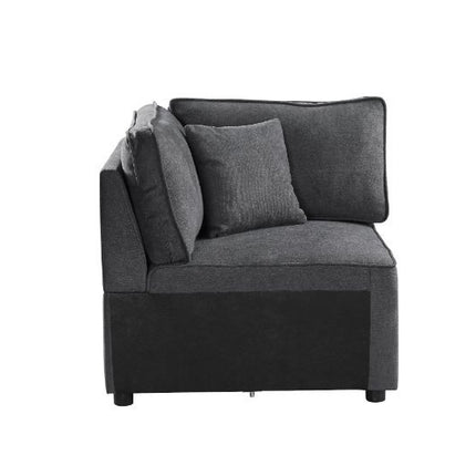 ACME 56874 Silvester Modular Wedge with Pillow, Gray Fabric