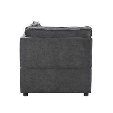 ACME 56874 Silvester Modular Wedge with Pillow, Gray Fabric