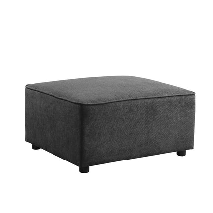 ACME 56876 Silvester Ottoman, Gray Fabric