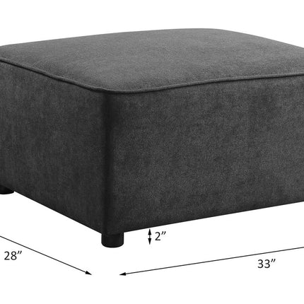 ACME 56876 Silvester Ottoman, Gray Fabric