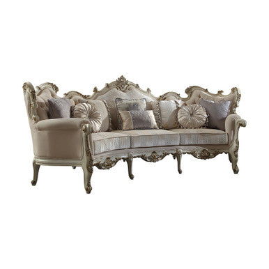 ACME 56880 Picardy Sofa with 8 Pillows, Fabric & Antique Pearl ACME Furniture