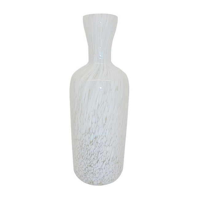 12" Opal Swirl Art Glass Cylinder Table Vase HomeRoots