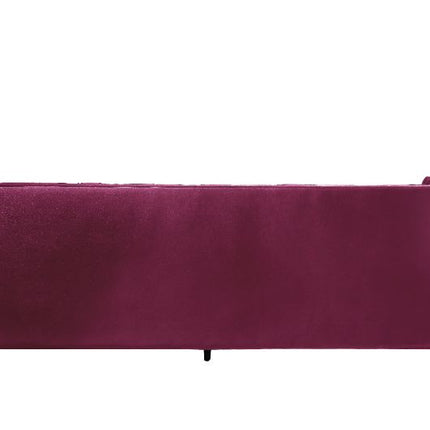 ACME 56895 Heibero Sofa with 2 Pillows, Burgundy Velvet