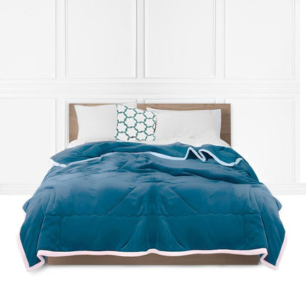 79" X 87" Blue Flannel Throw Blanket HomeRoots