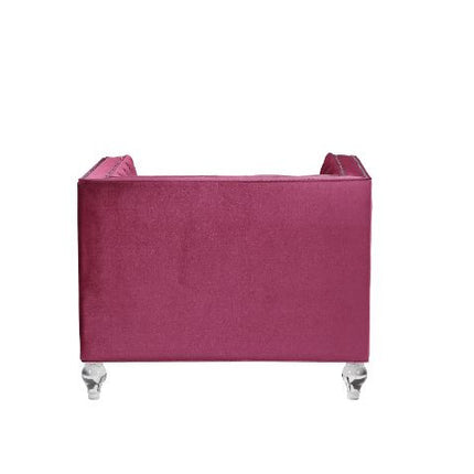 ACME 56897 Heibero Chair, Burgundy Velvet