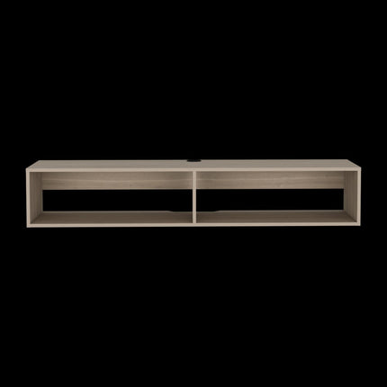 59" Beige Floating Mount TV Stand HomeRoots