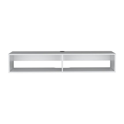 59" White Floating Mount TV Stand HomeRoots