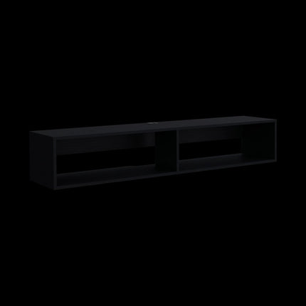 59" Black Floating Mount TV Stand HomeRoots