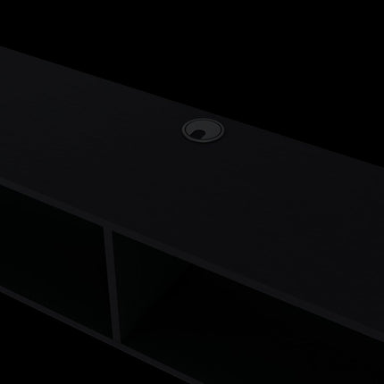 59" Black Floating Mount TV Stand HomeRoots