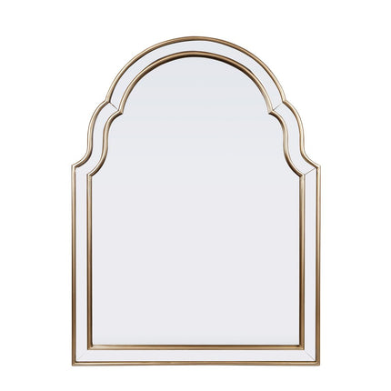 24" Gold Arch Metal Framed Accent Mirror HomeRoots