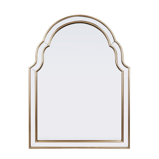 24" Gold Arch Metal Framed Accent Mirror HomeRoots