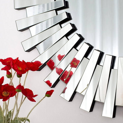 32" Silver Sunburst Unframed Accent Mirror HomeRoots