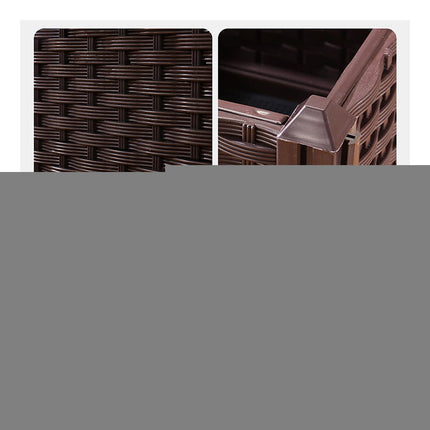 16" X 16" Dark Brown Heavy Duty Plastic Square Self Watering Raised Garden Bed HomeRoots