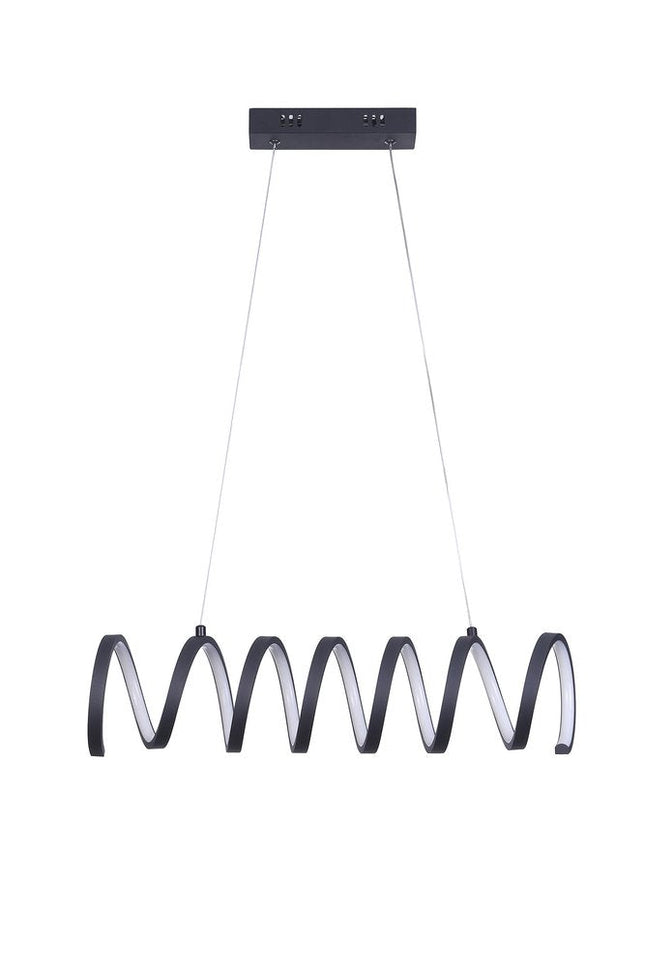 Black Metal LED Chandelier HomeRoots