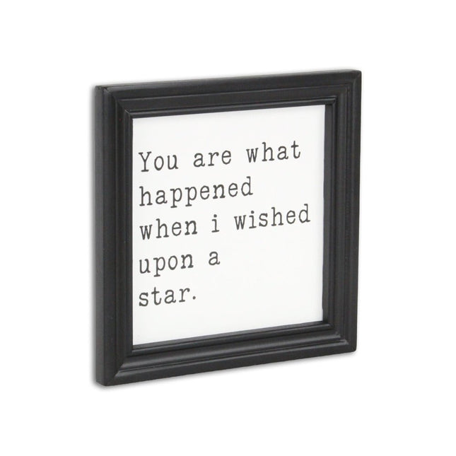 When I wished Upon A Star Black Framed Print Wall Art