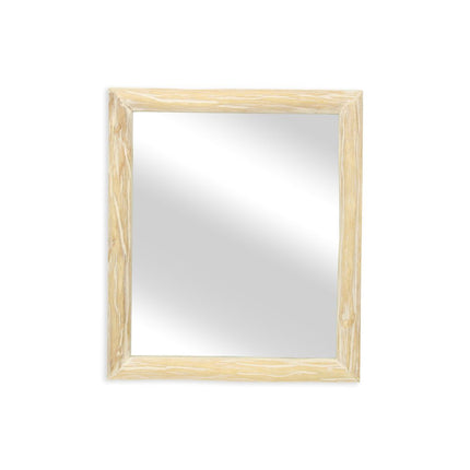 20" Natural Solid Wood Accent Mirror HomeRoots
