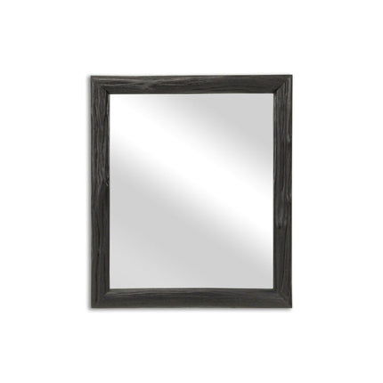 20" Black Solid Wood Accent Mirror HomeRoots