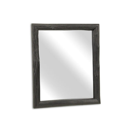 20" Black Solid Wood Accent Mirror HomeRoots