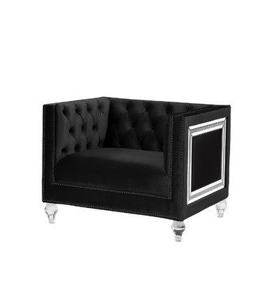 ACME 56997 Heibero Chair, Black Velvet ACME Furniture