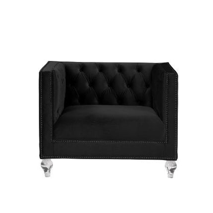 ACME 56997 Heibero Chair, Black Velvet