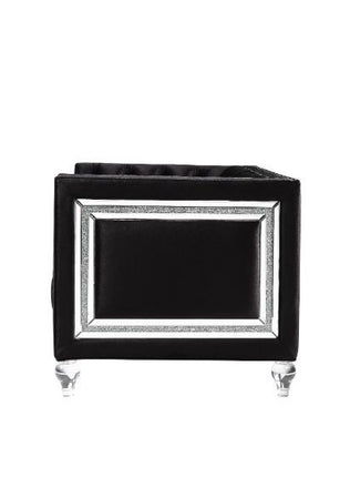 ACME 56997 Heibero Chair, Black Velvet