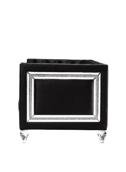ACME 56997 Heibero Chair, Black Velvet