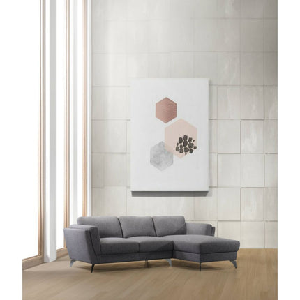 ACME 57155 Beckett Sectional Sofa, Gray Fabric