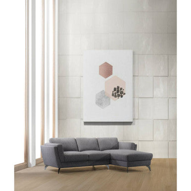 ACME 57155 Beckett Sectional Sofa, Gray Fabric ACME Furniture