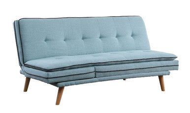 ACME 57162 Savilla Adjustable Sofa, Blue Linen & Oak Finish ACME Furniture
