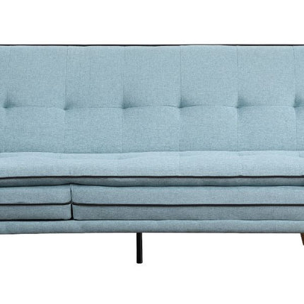 ACME 57162 Savilla Adjustable Sofa, Blue Linen & Oak Finish