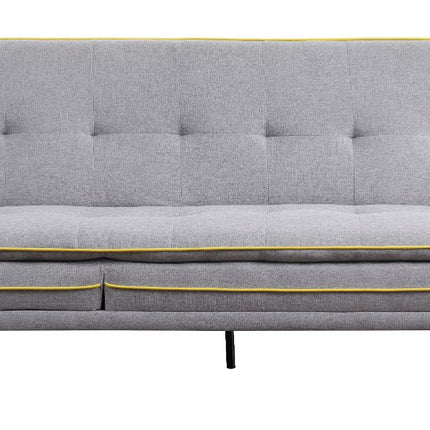 ACME 57164 Savilla Adjustable Sofa, Gray Linen & Oak Finish