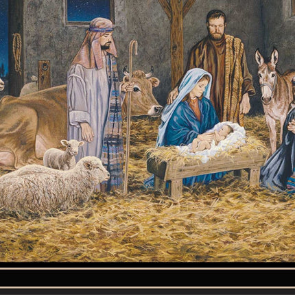The Birth of Christ Black Framed Wall Art HomeRoots