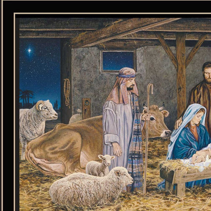 The Birth of Christ Black Framed Wall Art HomeRoots
