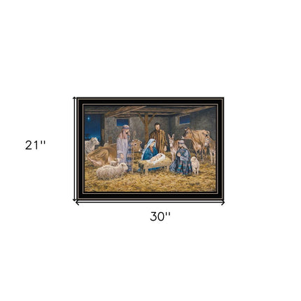 The Birth of Christ Black Framed Wall Art HomeRoots