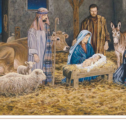 The Birth of Christ White Framed Wall Art HomeRoots